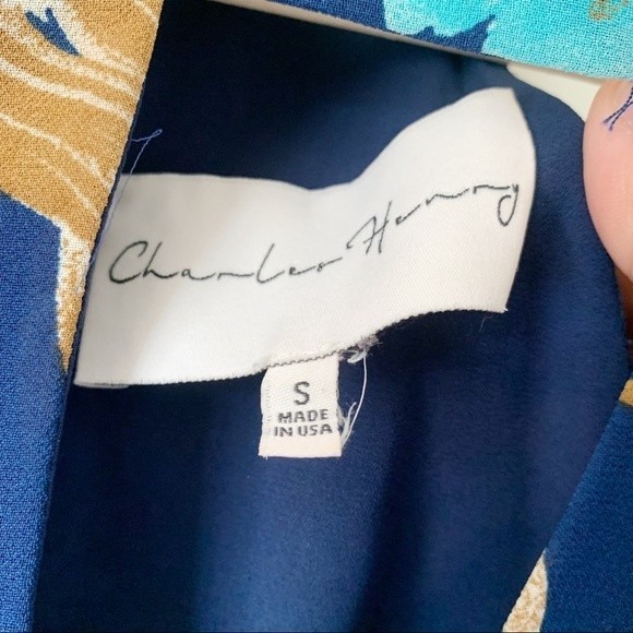 Charles Henry Cold Shoulder Blue Floral Dress Size S Women - Picture 14 of 14